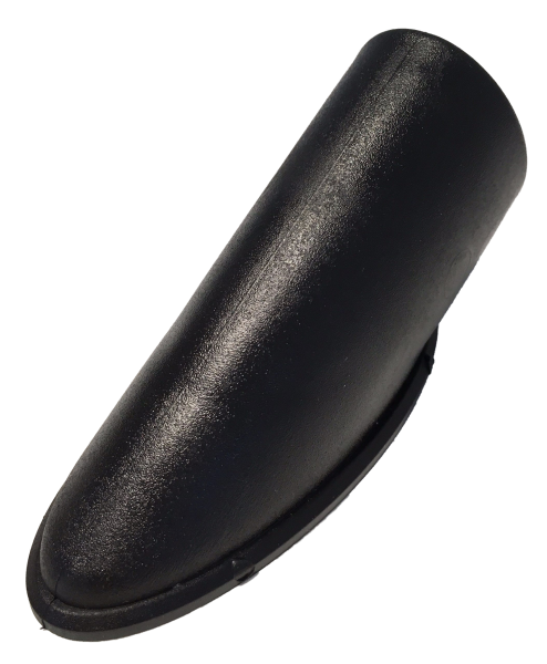 Tischfußkappe 38mm x 25mm oval schwarz mit Höhenversteller