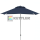 EASY PUSH Stockschirm, 200cm x 200cm, UPF 50+, mit PU-Beschichtung silber/ blau