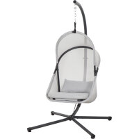 YOBAYA Hängesessel Easy Grey Stahl,Textilbezug, Easy...