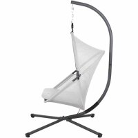 YOBAYA Hängesessel Easy Grey Stahl,Textilbezug, Easy Grey