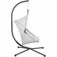 YOBAYA Hängesessel Easy Grey Stahl,Textilbezug, Easy Grey