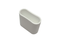 Fußkappe 45mm x 17mm oval weiß
