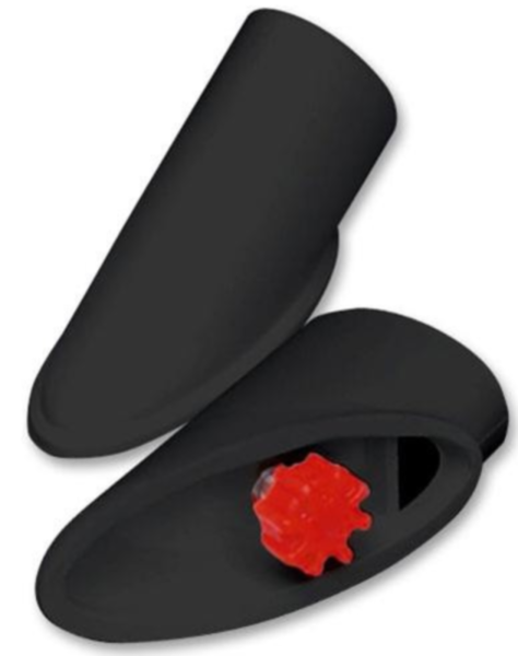 Tischfußkappe 47mm x 31mm schwarz mit Höhenversteller