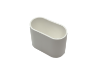 Fußkappe 40mm x 20 mm weiss oval