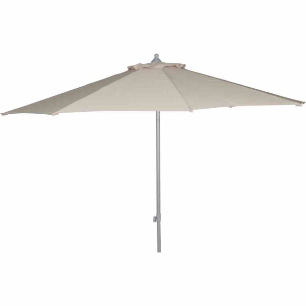 Mittelstockschirm "Push up" silber/natur 300 cm
