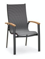 Stapelsessel Cavalese anthrazit / Teak