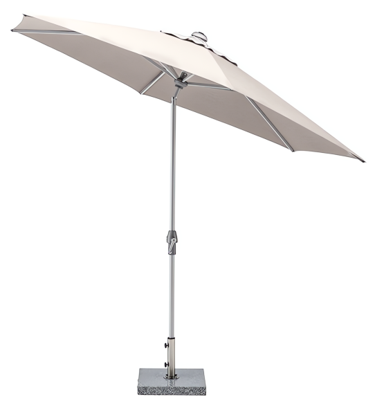 EASY ALLROUND Kurbelschirm Ø300cm silber / taupe
