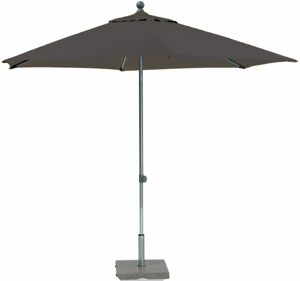 EASY PUSH Schirm Ø 300 cm Aluminium silber / anthrazit