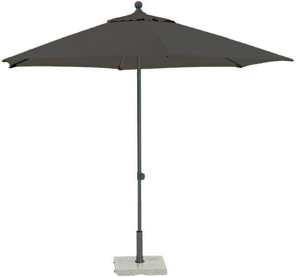 EASY PUSH Schirm Ø 300 cm Aluminium anthrazit / anthrazit