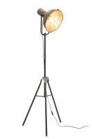 Standlampe Rund Metall Grau