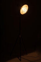 Standlampe Rund Metall Grau