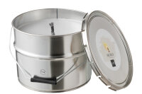 Outdoorkerze Farbeimer Ikoko Metall / Wachs Weiß...