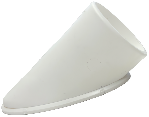 Tischfußkappe 38x25 oval weiss mit Höhenversteller