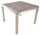 Tisch Majuro Teak A-grade geölt, grey washed, Edelstahl gebürstet, 100cm x 100cm x 77cm