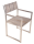 Stuhl Majuro mit Armlehne Teak A-grade, geölt, grey washed, Edelstahl gebürstet