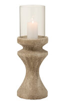 Windlicht Auf Fuß Rustikal Zement Beige