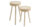 Hocker aus Paulowniaholz weiß (2er Set)