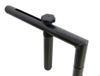 Balkontisch-Hängeklapptisch TABORA, Holz-Optik, Stahl / Kunststoff PE, braun