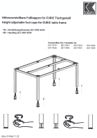 CUBIC Fußkappen 4er Set, höhenverstellbar