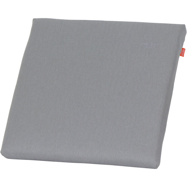 ASTER Sitzkissen / Hockerauflage Dessin Fish Bone silber, 100 % recyceltes Polyester