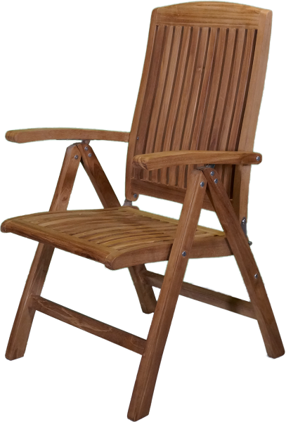 Teakholz Liegesessel KRAKATAU mit Armlehnen