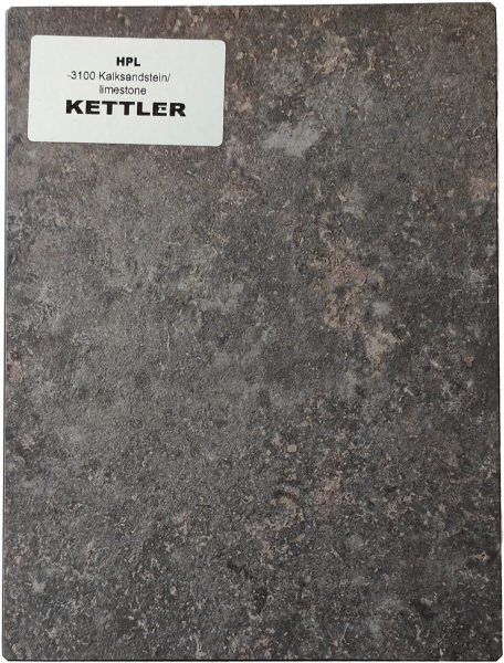 HPL Tischplatte 220cm x 95cm x1, cm, Kalksandstein, Wing Profil