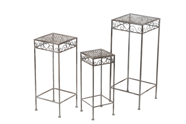 Metall Beistelltische 3er Set Farbe Greige