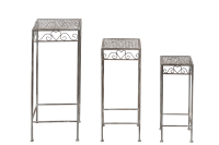 Metall Beistelltische 3er Set Farbe Greige