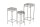 Metall Beistelltische 3er Set Farbe Greige
