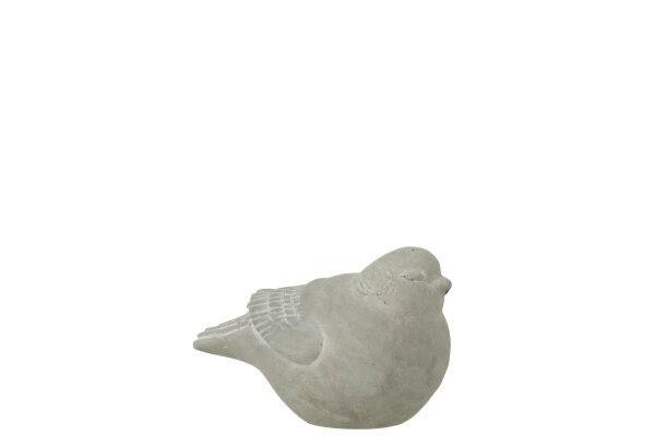 Vogel Figuren Zement Grau Medium