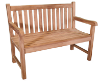 Teakholz Gartenbank SIGLI 2 Sitzer 120cm