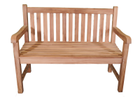 Teakholz Gartenbank SIGLI 2 Sitzer 120cm