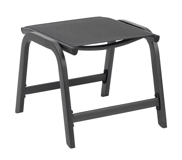 Easy Hocker Aluminium / Textilene, anthrazit / anthrazit