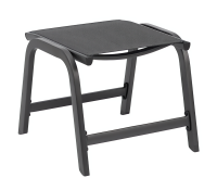 Easy Hocker Aluminium / Textilene, anthrazit / anthrazit