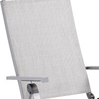 RASMUS Multipositionssessel Aluminium silber / hellgrau
