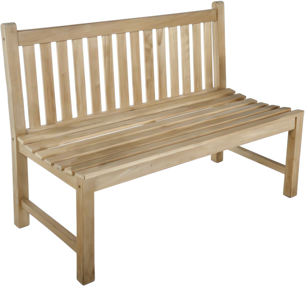 Bank SOLO 2-Sitzer, 120 cm ohne Armlehnen Teak B-grade unbehandelt