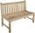 Bank SOLO 2-Sitzer, 120 cm ohne Armlehnen Teak B-grade unbehandelt
