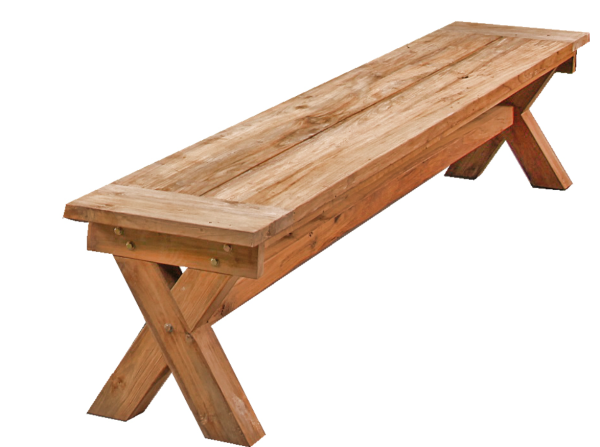 Bank KISAR Teak recycelt, natur
