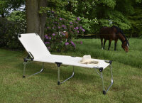 XXL Sonnenliege ABACO, beige Aluminium /...