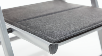 GRANADA Padded Multipositionssessel silber/ anthrazit meliert