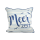 Kissen "Meerzeit" blau  /weiß, Rückseite blau