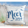 Kissen "Meerzeit" blau  /weiß, Rückseite blau
