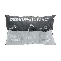 Kissen Ordnungshüter hellgrau/dunkelgrau mit...
