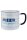 Keramik Tasse "MEER macht glücklich" blau/weiß/schwarz 390ml