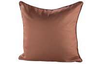 Stoff Kissen Hirschkopf braun/creme, Rückseite braun