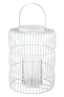 Windlicht "Stage" weiß 44cm