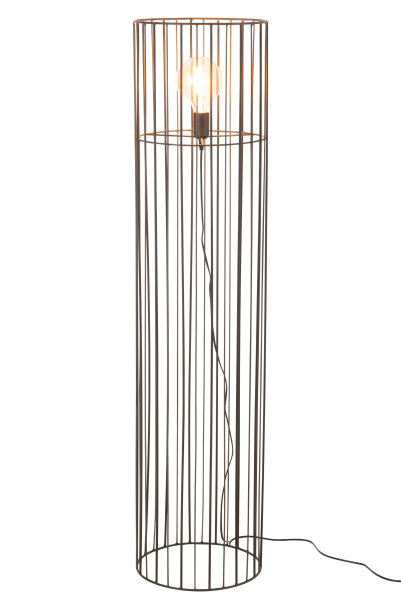 Stehlampe Rund Metall Schwarz