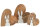 Hasen Silhouette Herz Puzzle Mangobaum Naturell Weiß Large