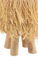 Hocker Alex Raphia / Teakholz Naturell