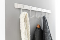 Garderobe 6 Haken Metall Weiß Large
